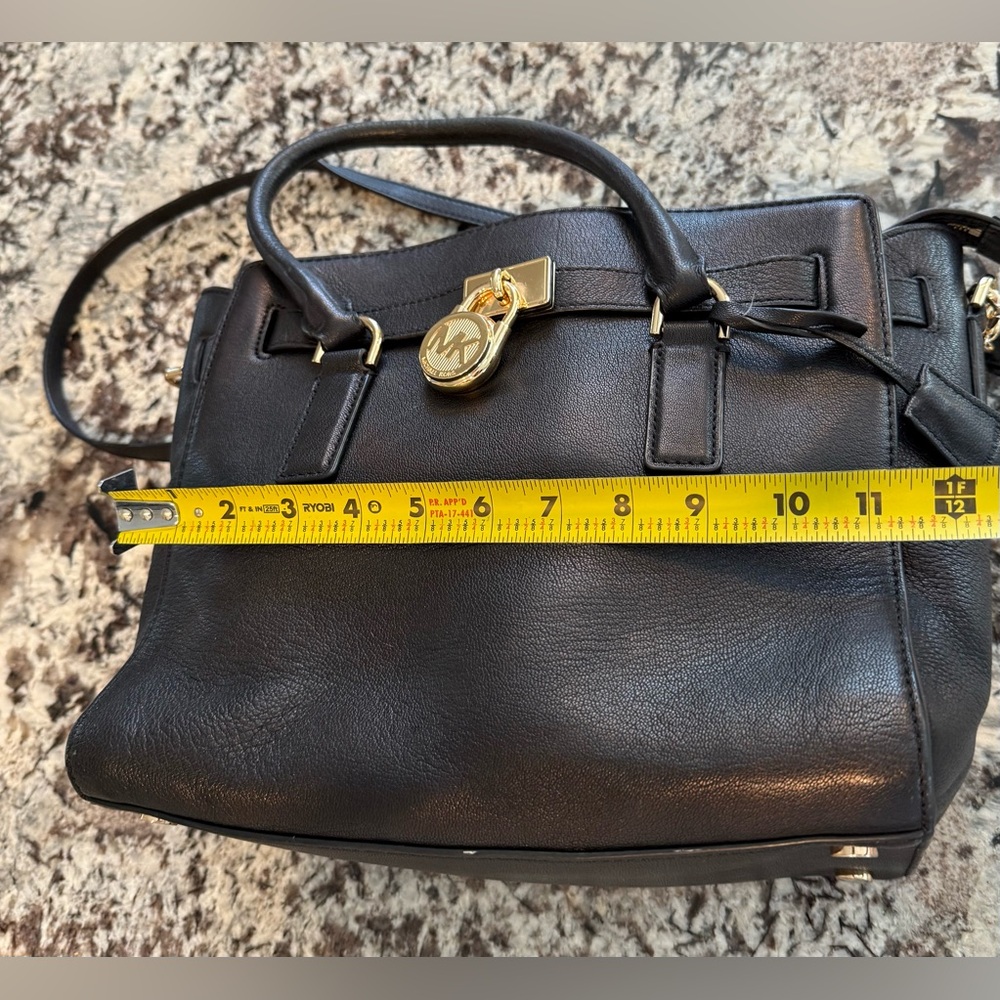 Michael Kors Lock Black and Gold Satchel with Luxurious Leather - Picture 10 of 16